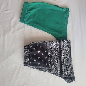Green and Black Paisley Pants